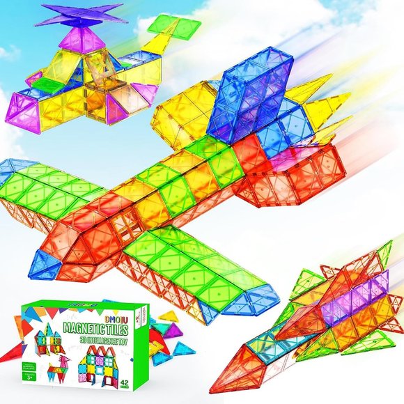 Kids Magnetic Tiles Building Blocks school Learning Kit Educational Toys - Picture 1 of 9